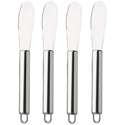 VANRA 4 STÜCKE Edelstahl Butterstreuer Messer Set Käsemesser Cover