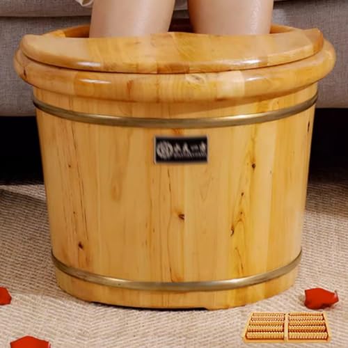 Spa de pies de madera con tapa 37x26x29 cm miniatura 1