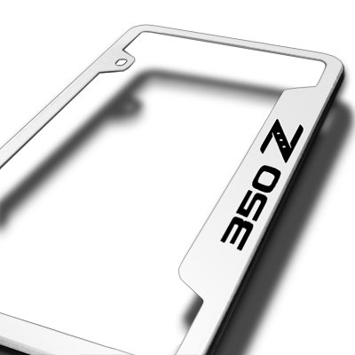 Au-Tomotive Gold, Inc. Nissan 350Z Brushed Steel License Plate Frame #TOP1