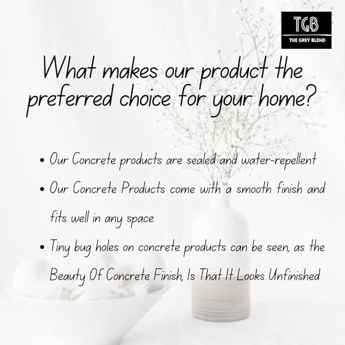 Image of Concrete Reed Diffuser Pot with 5 Reed Sticks, Empty Refillable Bottle