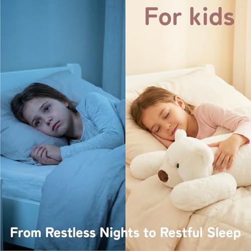 Image of Niuniu Daddy Weighted Polar Bear Stuffed Animals for Kids & Adults, 25 inch | 5lb Large Weighted Plushies Pillow for Sleeping and Calming, Cute Lying Plush Toy Huggable Gift for Everyday Comfort