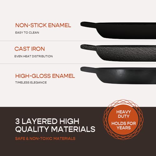 Krustic Enameled Cast Iron Dutch Oven for Professional Sourdough Bread Baking | 5.5 Quart Loaf Size Oval Cookware Pot with Lid | Triple-Layer Enamel Coating Pan with Non Stick Silicone Mat | Black by Krustic - Image 4