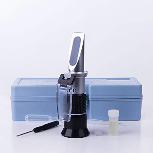 Logic box Sucrose Refractometer for Honey Moisture, Brix and Baume, 3-in-1 Uses, 58-92% Brix Tester with ATC, Ideal for high Sugar Maple Syrup, and Molasses, Malt,Bee Keeping Supplies