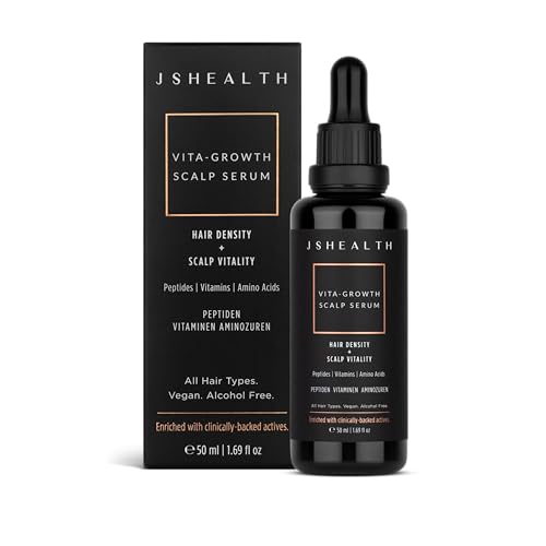 JSHealth Vitamins Vita-Growth Scalp Serum for Hair Density & Scalp Vitality - Hair Serum for Women with Peptides, Vitamins & Amino Acids