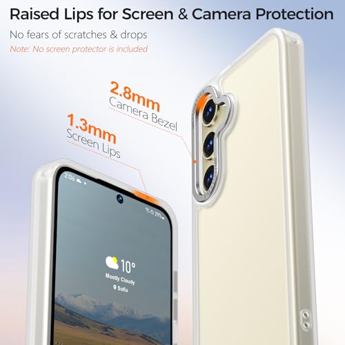 Image of Rayboen for Translucent Matte Samsung S24 Case, Semi-Clear