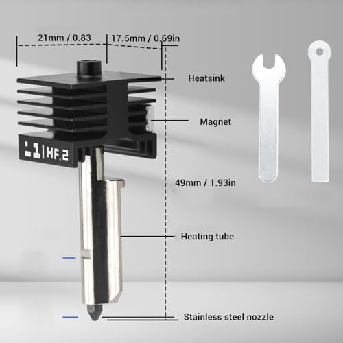 Hotend de Remplacement pour Imprimante 3D P2S Buse en Acier Trempé 0.6mm - 3