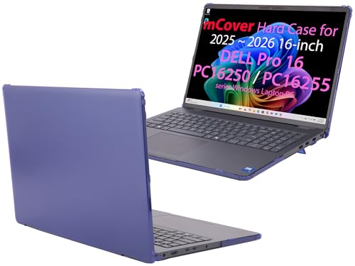 Coque mCover Dell Pro 16 antichoc bleue rigide avec pieds pliables pour PC16250 PC16255
