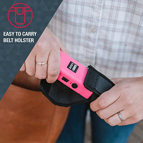Sabre Stun Gun With Led Flashlight, Painful 1.160 Μc Charge, 120 Lumens, Get Multiple Uses With Rechargeable Battery, Easy To Use Safety Switch, Includes Belt Holster, Self Defense For Women And Men #TOP4