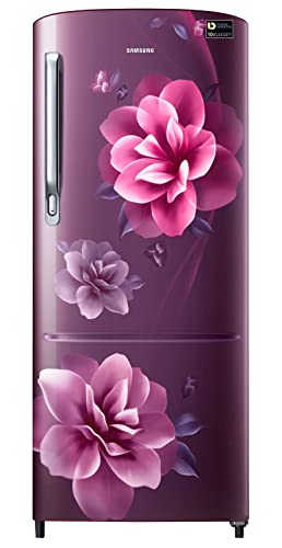 Image of Samsung 183 L, 3 Star, Digital Inverter, Direct-Cool Single Door Refrigerator (RR20C1723CR /HL, Red, Camellia Purple)