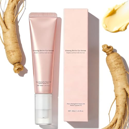 Revitalizing Eye Serum: Ginseng & Retinal, Korean Eye Cream for Dark Circles, Retinal Eye Care, Anti Aging Eye Cream to Diminish Wrinkles & Puffy Bags, Korean Skincare for All Skin Types