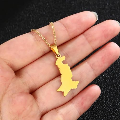 Pendentif carte Pakistan collier résistant qui ne noircit pas - 2