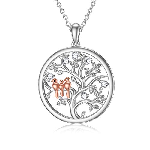 Collier Arbre de Vie oiseaux en argent gravé pour porter son histoire