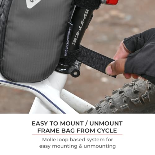 Image of ViaTerra Cycle Seatpost Bag | Carry Essentials | Under seat Storage | Secure mounting (Grey)