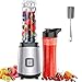 luoyipink Mini Frullatore Portatile, Frullatore Frullati Professionale, Smoothie Maker Portatile, Tazza spremiagrumi 2 in 1, Interruttore a Un Tocco, in Omaggio: Spazzola per la Pulizia x1