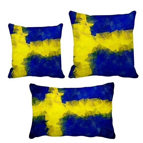 Housse de coussin drapeau suédois abstrait taie décoration