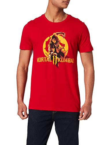 MORTAL COMBAT Memokogts114 T-Shirt, Rosso, S Uomo