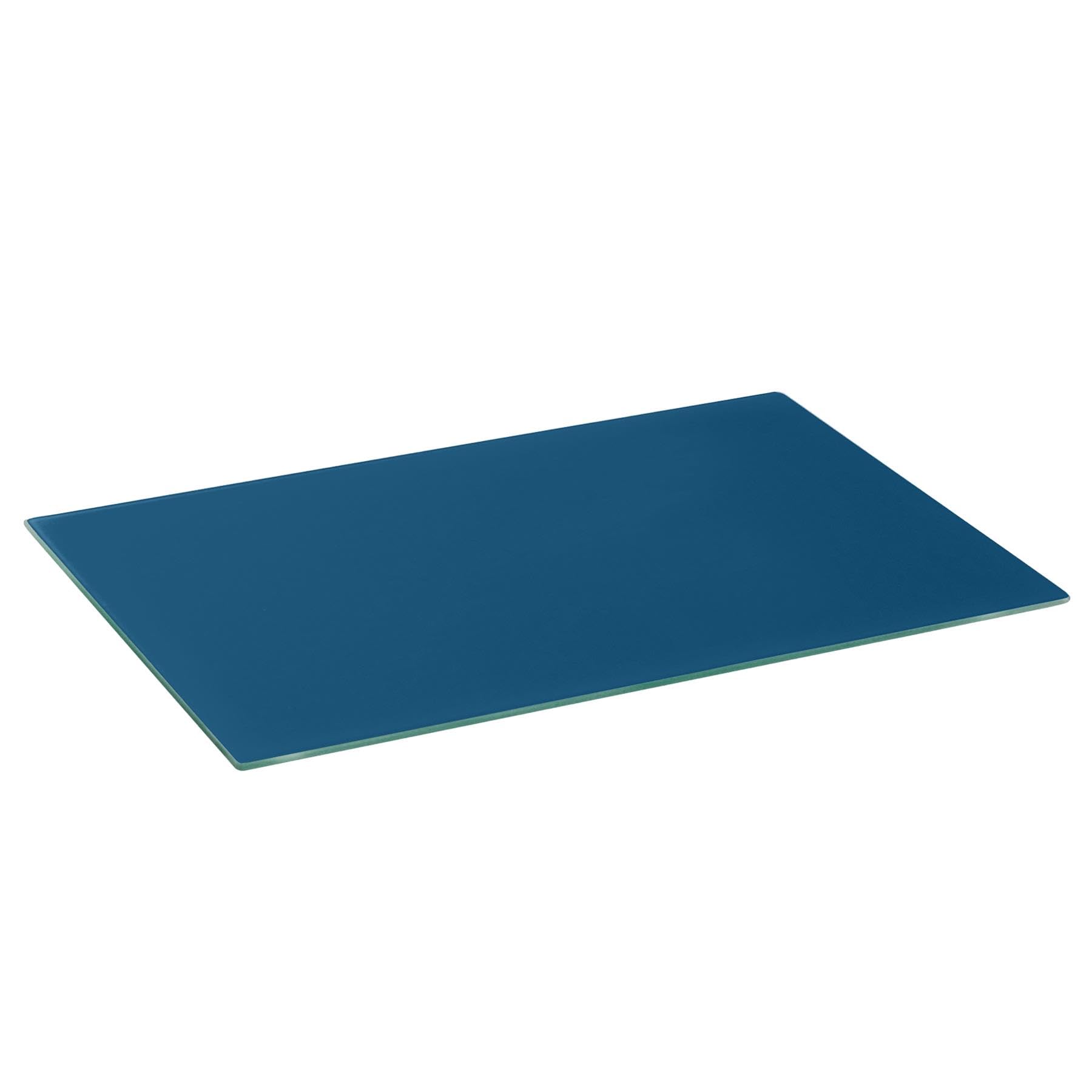 Harbour Housewares Glass Chopping Board - 50x40cm - Blue - Large Dining Place Mats Cutting Mat Worktop Saver for Kitchen Cooking, Baking, Vegetable Preparation