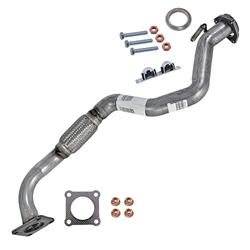 BESTPRICE 1x Tubo de escape delantero con material de montaje Compatible con SEAT LEON (1M1), TOLEDO II (1M2), VW BORA I (1J2), BORA Variant (1J6), GOLF 4 (1J1), GOLF 4 Variant (1J5)