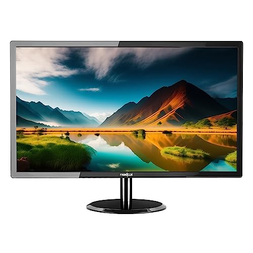 FRONTECH 22 Inch (54.6 cm) with 1920 x 1080 Pixels LED Monitor | Refresh Rate 75 Hz | Slim and Stylish Design | Wall Mountable | 16.7M Colors | HDMI & VGA Ports (MON-0057, Black)