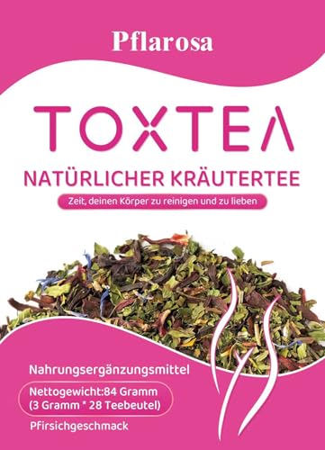 Detox Tee zum Abnehmen – 28 Tage Kräutertee-Kur für sanfte Entgiftung & Gewichtsreduktion – Natürliche Detox Tea Mischung, Unterstützt Verdauung & Stoffwechsel, Vegan & ohne Zusatzstoffe