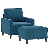 Design moderne et confort de vie : le fauteuil bleu velouté aux lignes sobres devient un point fort élégant. Les éléments rembourrés épais (assise + coussins de dossier) s'harmonisent parfaitement avec les installations scandinave ou minimalisme – un must have pour les espaces de vie esthétiques.
