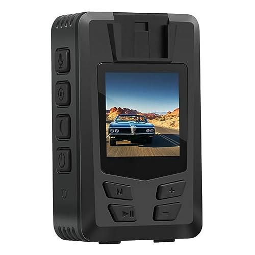 Cámara De Cuerpo Policía, Videocámara Vigilancia Visión Nocturna, Mini Portátil, Grabadora Vídeo DV Deportiva Portabilidad Sin Esfuerzo(with 8GB TF Card)