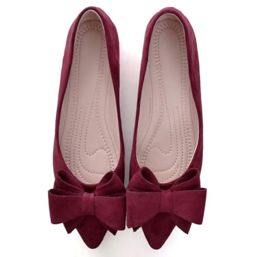 Image of TN TANGNEST Women Fashion Bowknot Flats Comfort Pointed Toe Dress Shoes