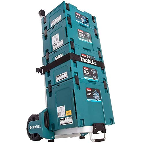 Makita STACK1 Stackable Case 4 Piece Set with MakPac Trolley - Makita 821549-5 Type 1 Makpac Case - Makita 821551-8 Type 3 Makpac - Makita 821550-0 Type 2 Case - Makita 821552-6 Type 4 Makpac Case