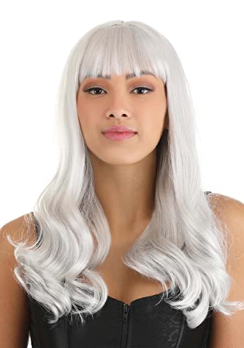 Perruque grise ondulée pour soirée élégante et look quotidien