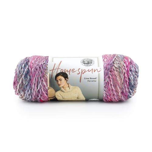 Image of Lion Brand Yarn Homespun Yarn, Soft Bulky Yarn for Knitting, Crocheting, and Crafting, 1 pack, Mixed Berries