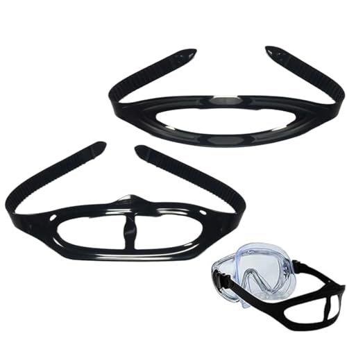 GNHG 2 Pz Cinturino Maschera Sub Silicone 55cm, Fascia Regolabile Universale per Maschera Subacquea, Ricambio Cinghia Maschera Snorkeling Immersioni Nuoto Piscina Spiaggia Antiscivolo Accessori Sub