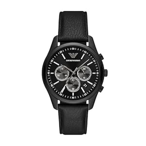 Emporio Armani Men’s Watch Chronograph, Black Stainless Steel, AR11583, Strap