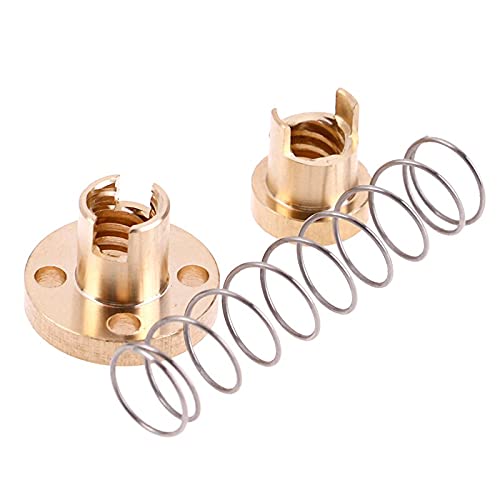 Lysee 3D Printer Parts & Accessories T8 Anti Backlash Spring Loaded Nut for 3D Printer 8mm Threaded Rod Lead Screws