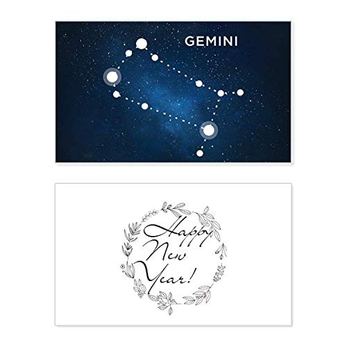 Tarjeta de la constelación de Géminis para decorar tu espacio en Año Nuevo