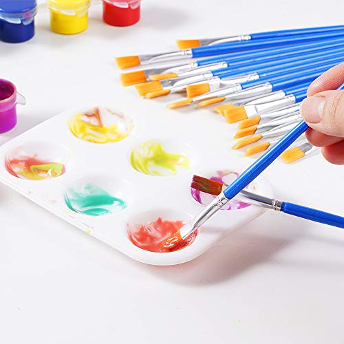 Paint Brushes Set 60 Pcs Nylon Flat Hair For Acrylic Oil Watercolor Art Painting，Art Paintbrushes For Children #TOP3