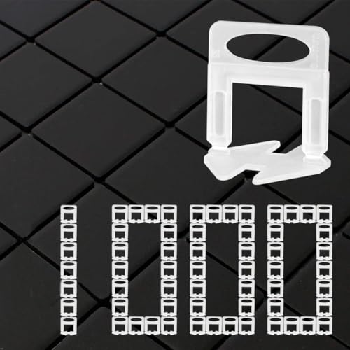 Set di distanziatori per livellamento piastrelle di medie dimensioni, antiruggine, sistema di livellamento delle piastrelle per bagno e cucina (adatto a linee di malta da 0,3 cm)