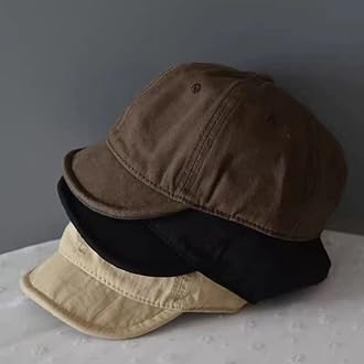 Retro Short Brim Cap Casual Wear Adjustable Sun Hat Soft Brim Baseball Cap Washed to Make Old Soft Top Work Cap Tide