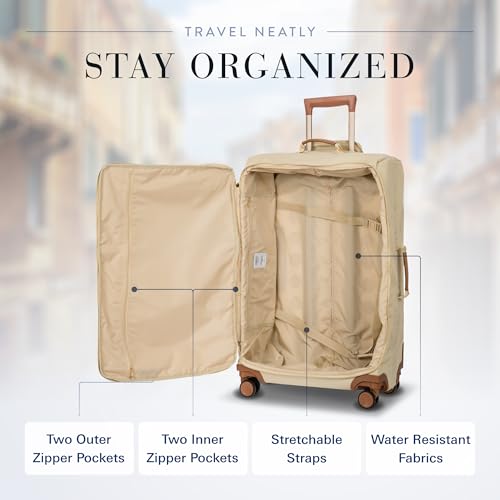 Bric's X-Bag Large Spinner with Frame - 27 Inch - Suitcases with Wheels - Checked Luggage - Sahara3