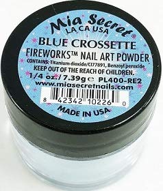 Mia Secret Nail Art Powder Fireworks Collection - .25 oz (Blue Crossette)