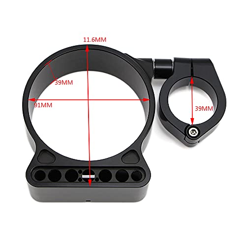 Eulina Seitenmontagehalterung für Tacho Motorrad Aluminium Instrumentenkappe passend für Harley Sportster XL, 95-14, 883, 1200 (schwarz)