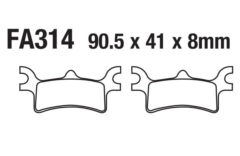 Sevgent Atv Ön Fren Ile Uyumlu Disk Balatası Fa314 Msr Polaris Magnum 325-500 Sportsman 400-450-500-600-700-800