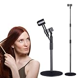 Hair Dryer Stand Holder Hands Free - TAYUQEE 59in/150cm Height Adjustable Blower Stand with Upgraded