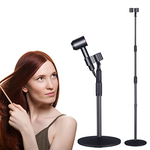 Hair Dryer Stand Holder Hands Free - Tayuqee 59In/150Cm Height Adjustable Blower Stand With Upgraded Larger Clamp, 180 Degrees Rotatable Heavy Duty Blow Dryer Floor Stand Countertop Stand Holder #TOP3