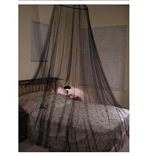 Octorose Round Hoop Bed Canopy Netting Bed Curtain Drapes Mosquito Net Fit Crib (Black) #TOP4