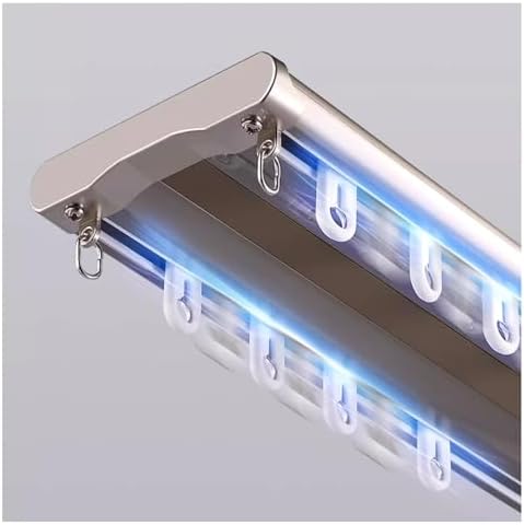 430cm Aluminium Double Track Shower Curtain Rod - Ceiling Mount Rail for Living Room, Bedroom & Room Divider - Sleek Champagne Finish, Durable & Easy to Install