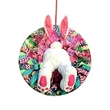 osterdekoration selber machen 🐰eeignete Größe - Osterkranz ca. 28*25cmZoll (mit Füßen). Osterhasenkranz Dekor ist eine einfache Möglichkeit, Ihr Zuhause oder Geschäft für Ostern zu dekorieren. Sowohl Erwachsene als auch Kinder werden diese Osterfeierzubehör lieben.