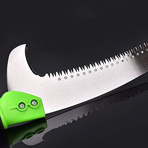 24FT Extendable Tree Pruner Pole Saw Manual Aluminum Alloy Pole Pruning Saw Long Tree Pruner High Reach Tree Pring Tools for Branches Under 5.9" Diameter - Image 6