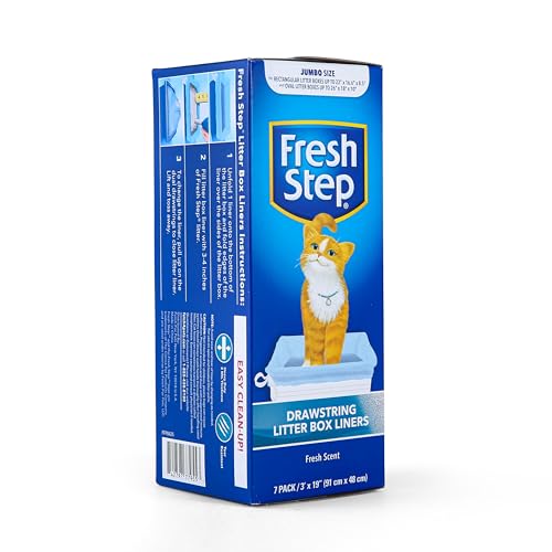image for Fresh Step Drawstring Cat Litter Box Liners, Fresh Scent - Kitty Litte