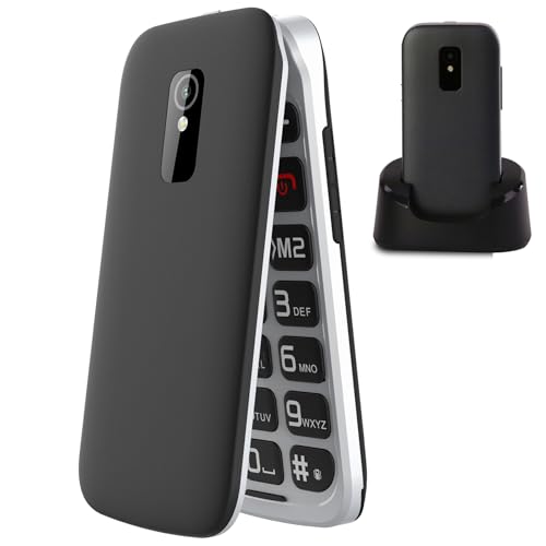Telefono Cellulare 4G Per Anziani FEGA – A Conchiglia Con Tasti Grandi, SOS, Base Di Ricarica E Batteria 1300mAh