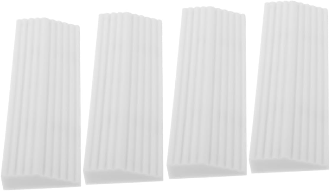 VOSAREA 4pcs Rubber Ramp for Sweeping and Wheelchairs Nonslip Indoor Ramps for Doorways Easy to Install Modular Design